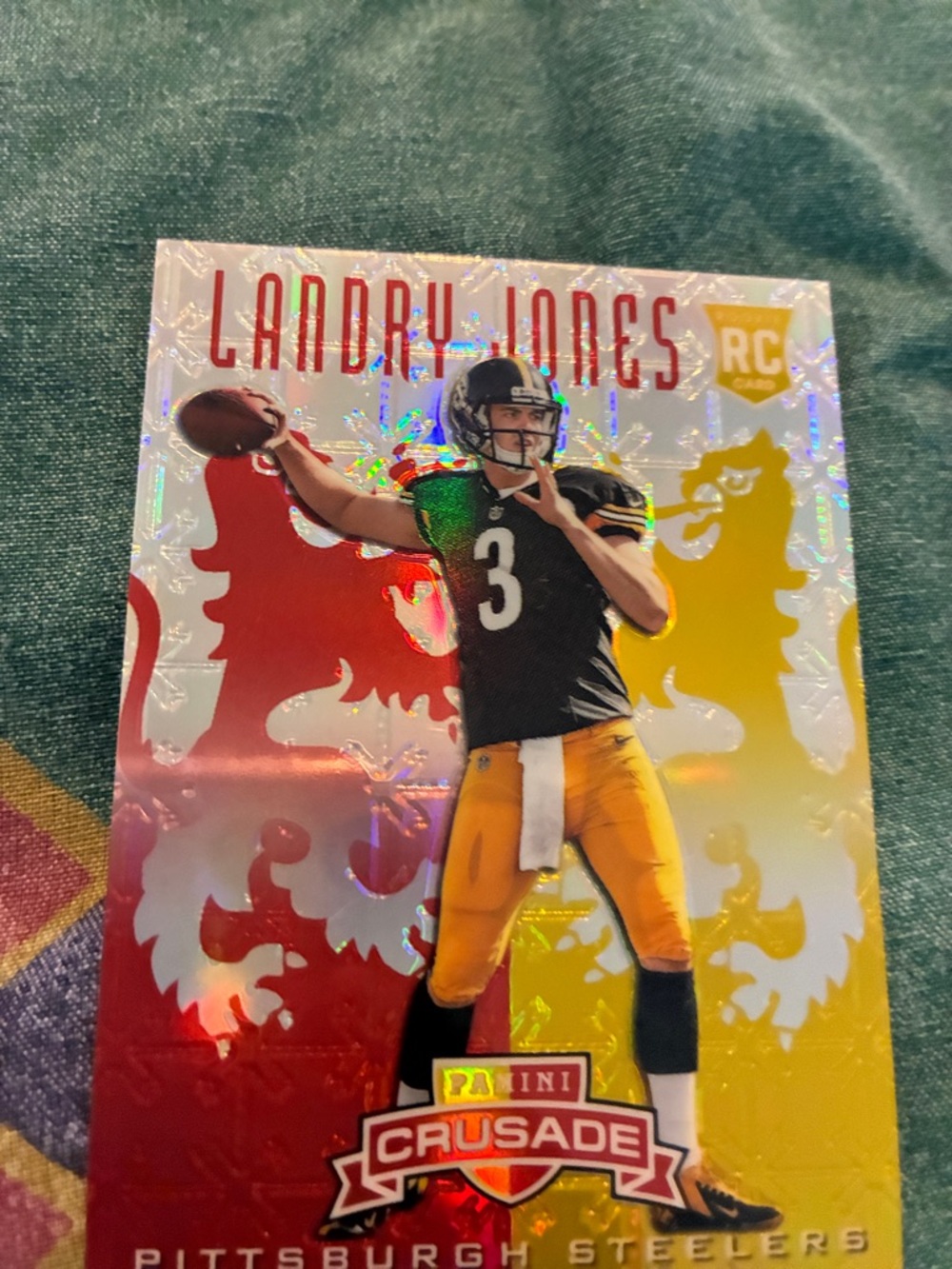 Panini Landry Jones Card - Black, Gold, Red